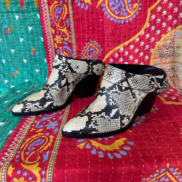 Rebecca Minkoff Leather Mule - Snakeskin - Size 9 - Picture 2 of 5